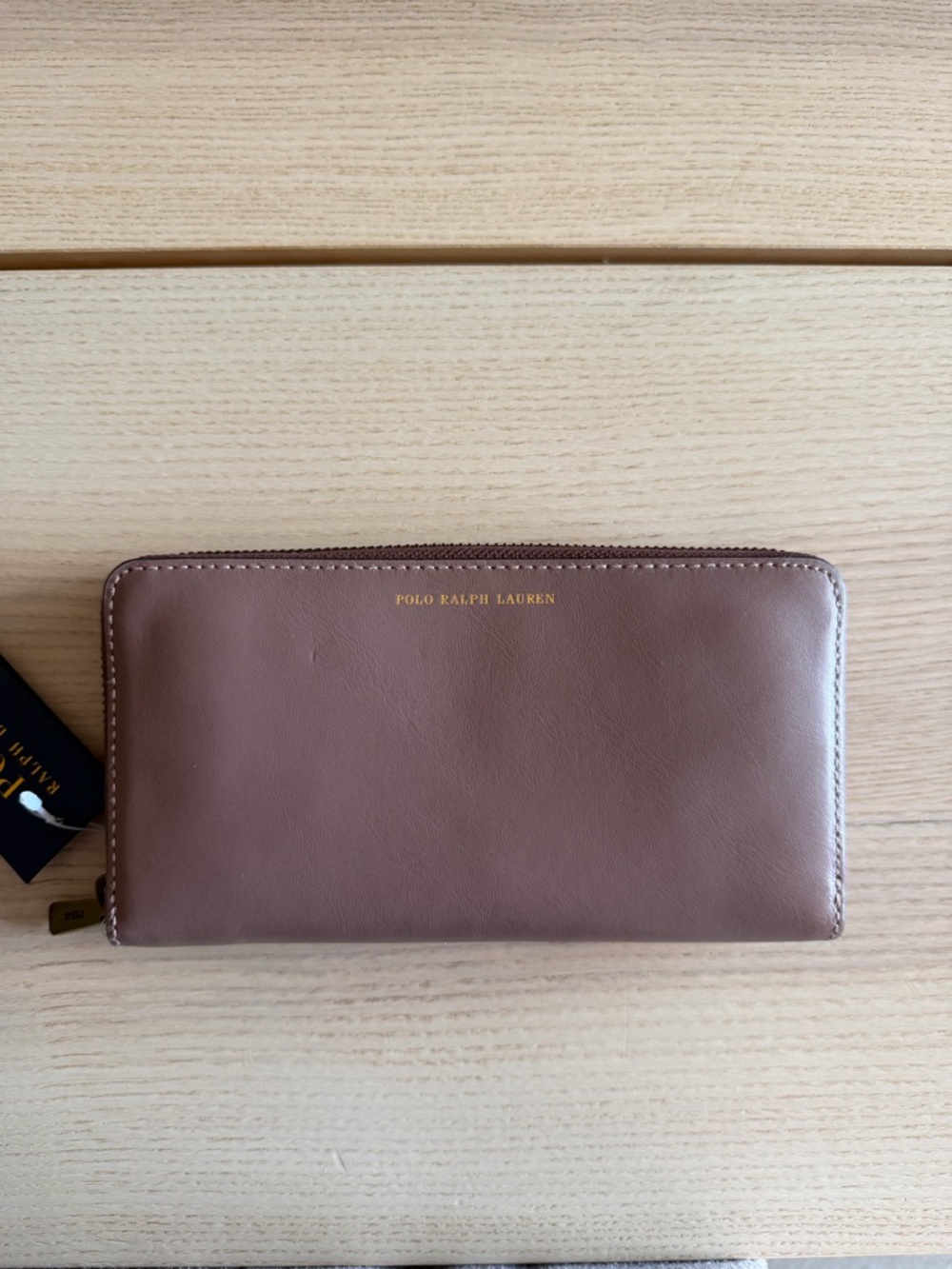 Polo Ralph Lauren Mauve Zip Around Continental Leather Wallet - Picture 6 of 13
